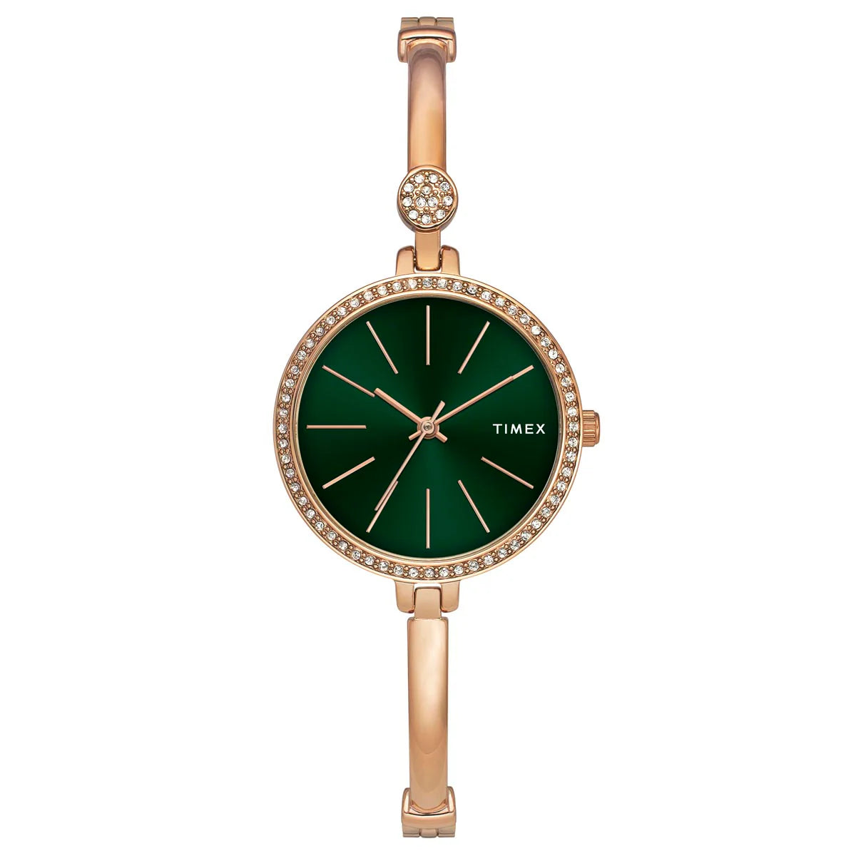 Timex Fria Women Green Round Dial Analog Watch - TWEL18406 - KRISHNA WATCH COMPANY