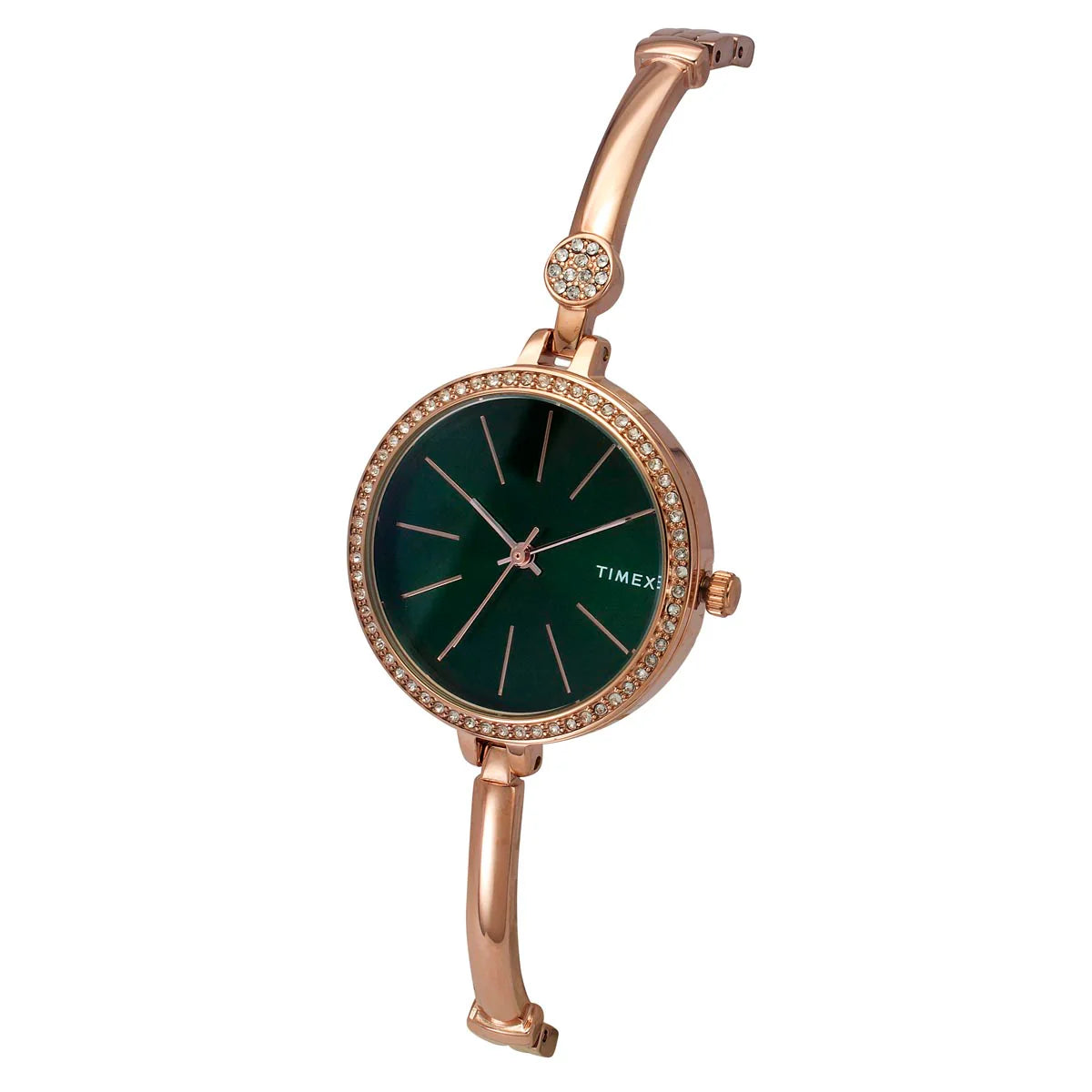 Timex Fria Women Green Round Dial Analog Watch - TWEL18406 - KRISHNA WATCH COMPANY
