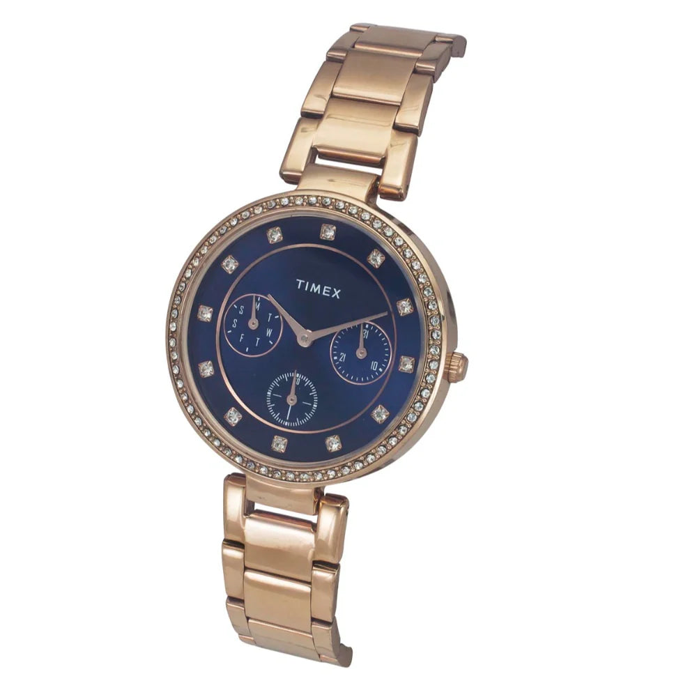 Timex Cosmic Awe Women Multifunction Round Dial Blue Watch - TWEL18703 - KRISHNA WATCH COMPANY