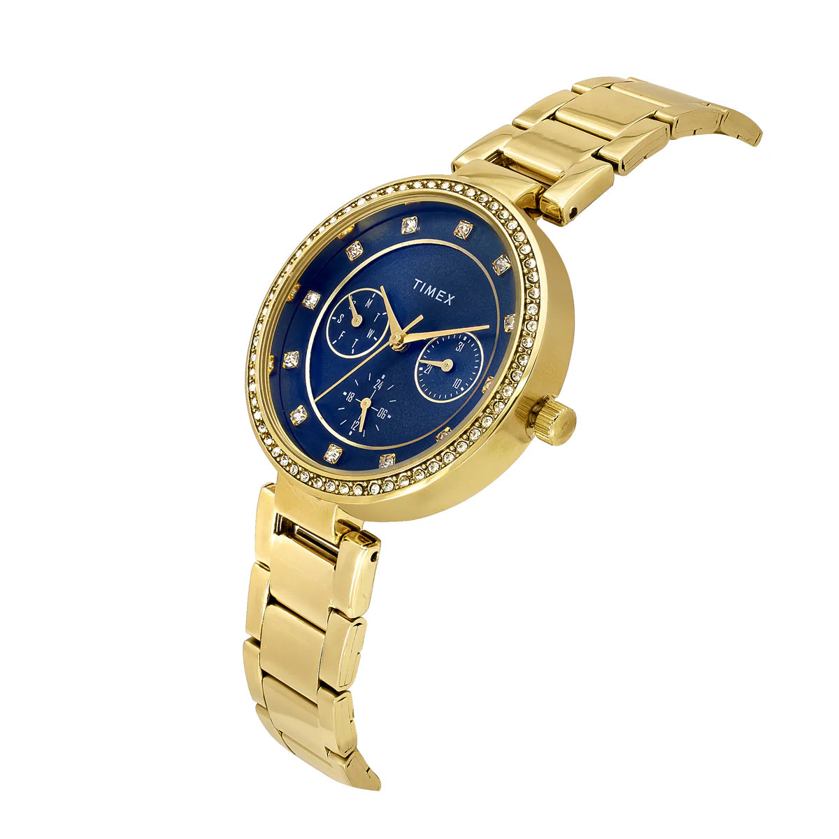 TIMEX Blue Round Dial Analog Women's Watch - TWEL18709 - KRISHNA WATCH COMPANY