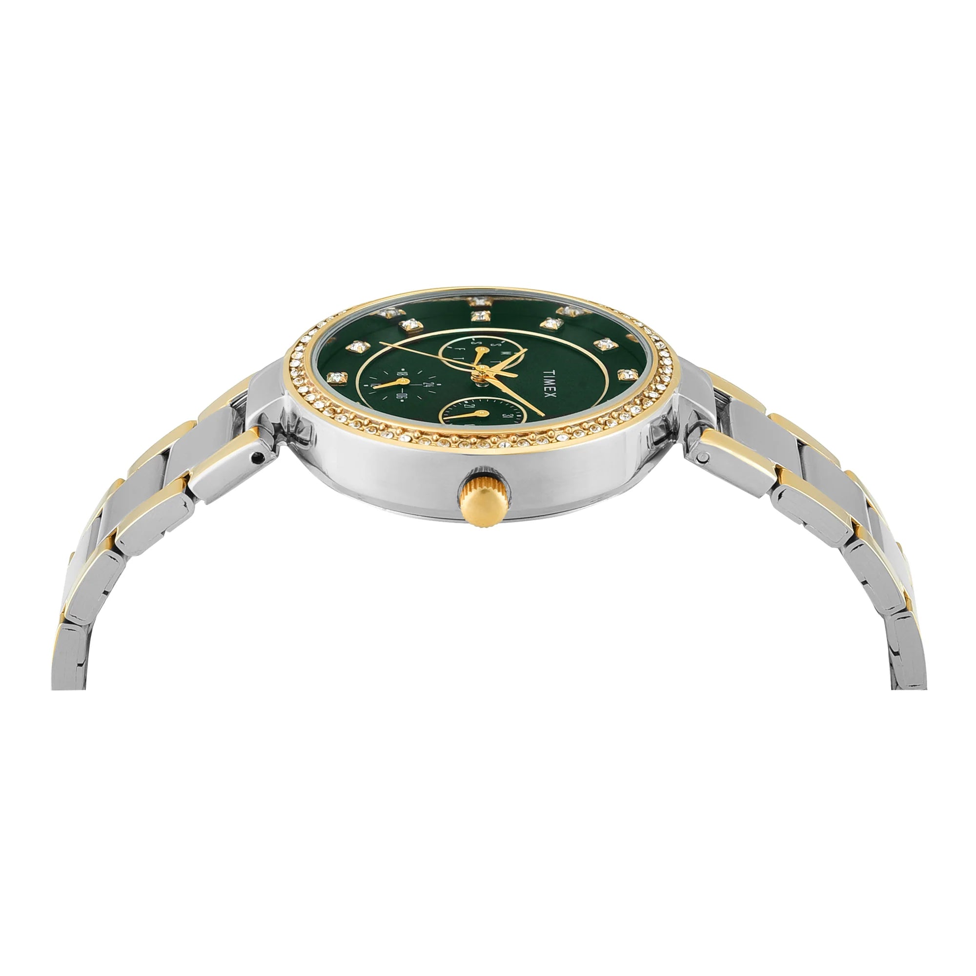TIMEX Green Round Dial Analog Women's Watch - TWEL18710 - KRISHNA WATCH COMPANY