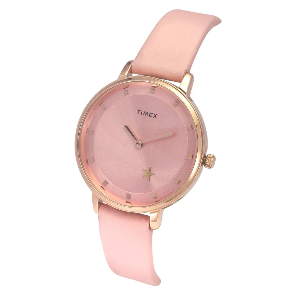 Timex Cosmic Awe Women 2 Hands Round Dial Pink Watch - TWEL19100 - KRISHNA WATCH COMPANY