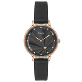 Timex Cosmic Awe Women 2 Hands Round Dial Black Watch - TWEL19101