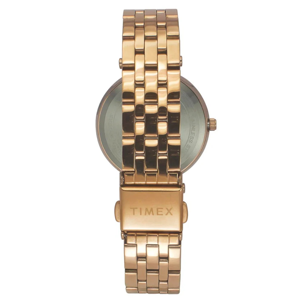 Timex Cosmic Awe Women 2 Hands Round Dial Green Watch - TWEL19103 - KRISHNA WATCH COMPANY