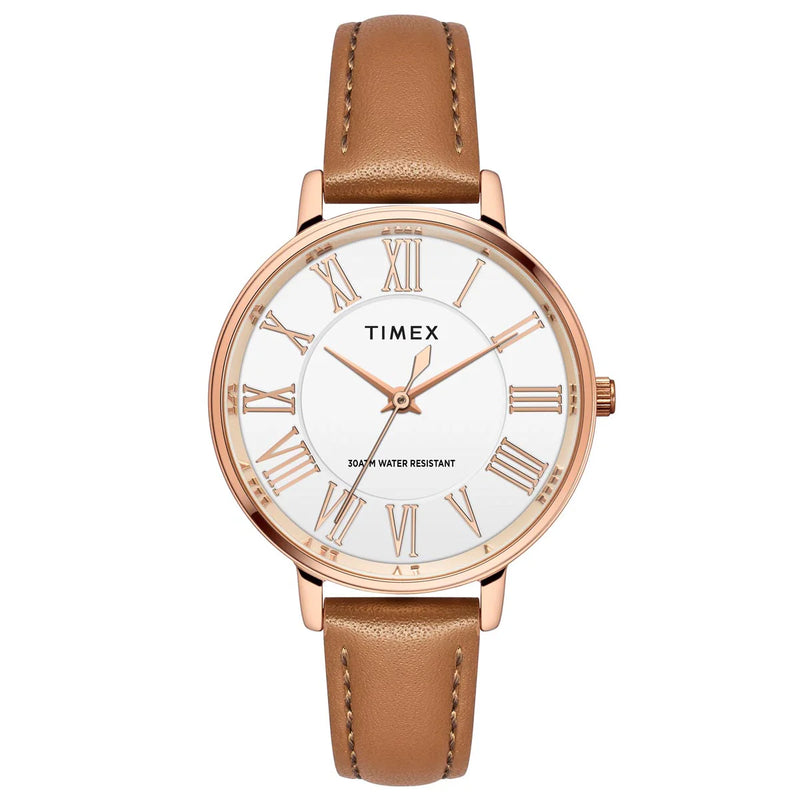 TIMEX Women Silver Round Dial Analog Watch - TWEL19105