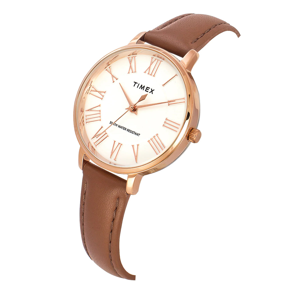 TIMEX Women Silver Round Dial Analog Watch - TWEL19105 - KRISHNA WATCH COMPANY