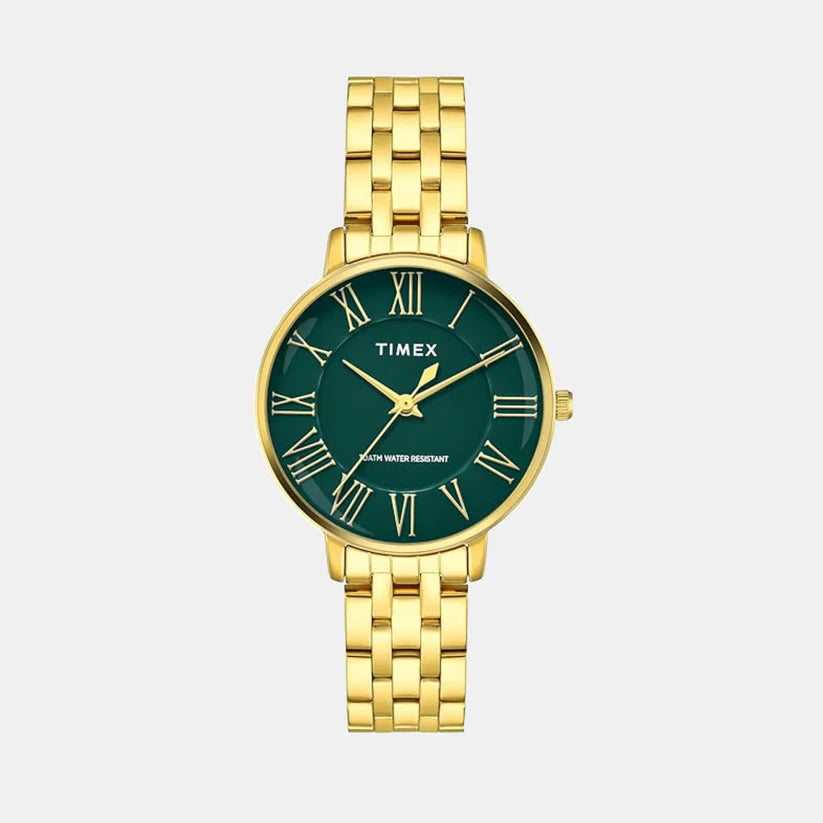 Timex Green Dial with Roman Numbers Women's Astrological Watch - TWEL19106