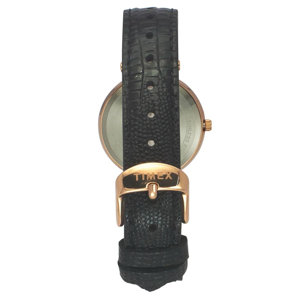 Timex Cosmic Awe Women 2 Hands Round Dial Black Watch - TWEL19203 - KRISHNA WATCH COMPANY