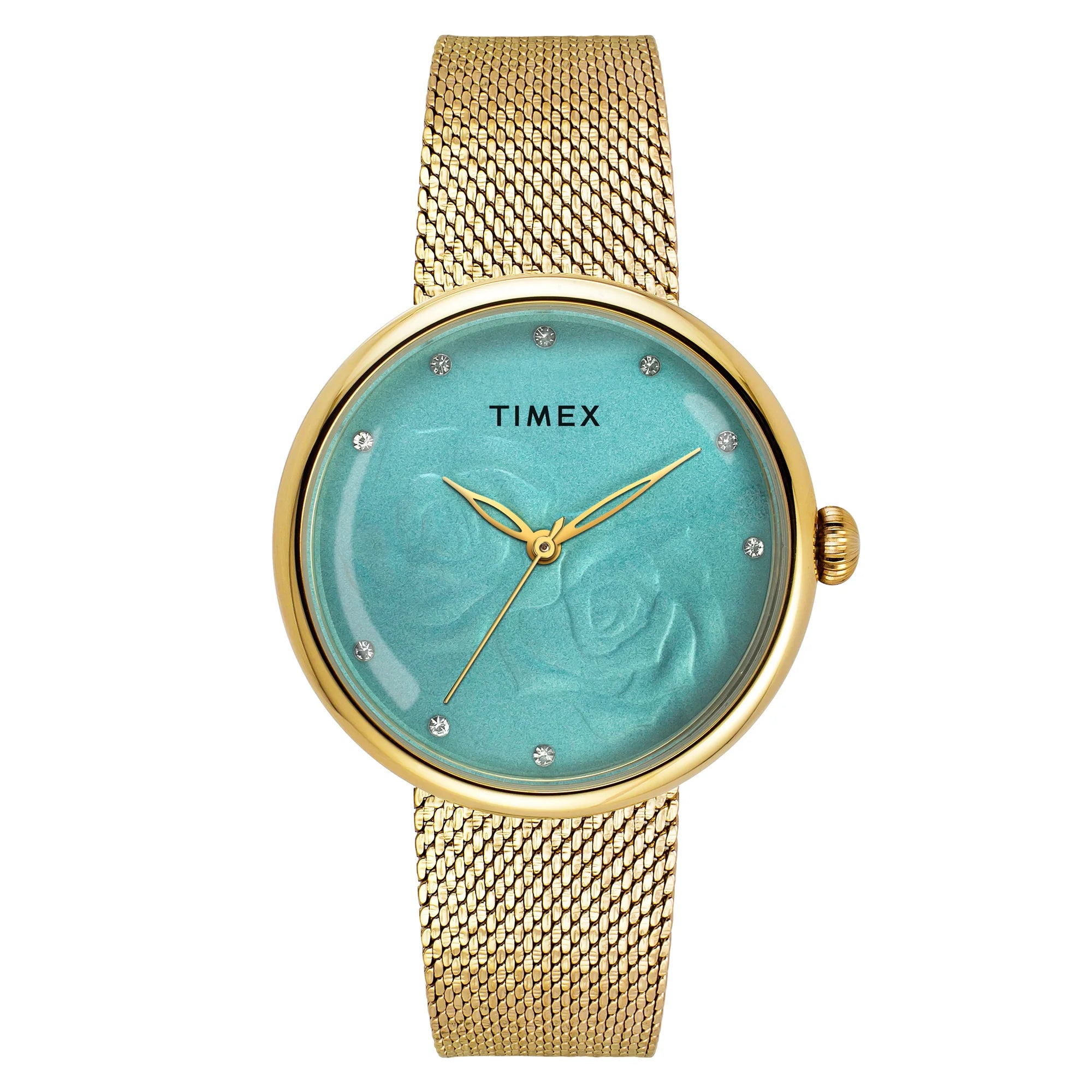 TIMEX Women Blue Round Dial Analog Watch - TWEL19301 - KRISHNA WATCH COMPANY