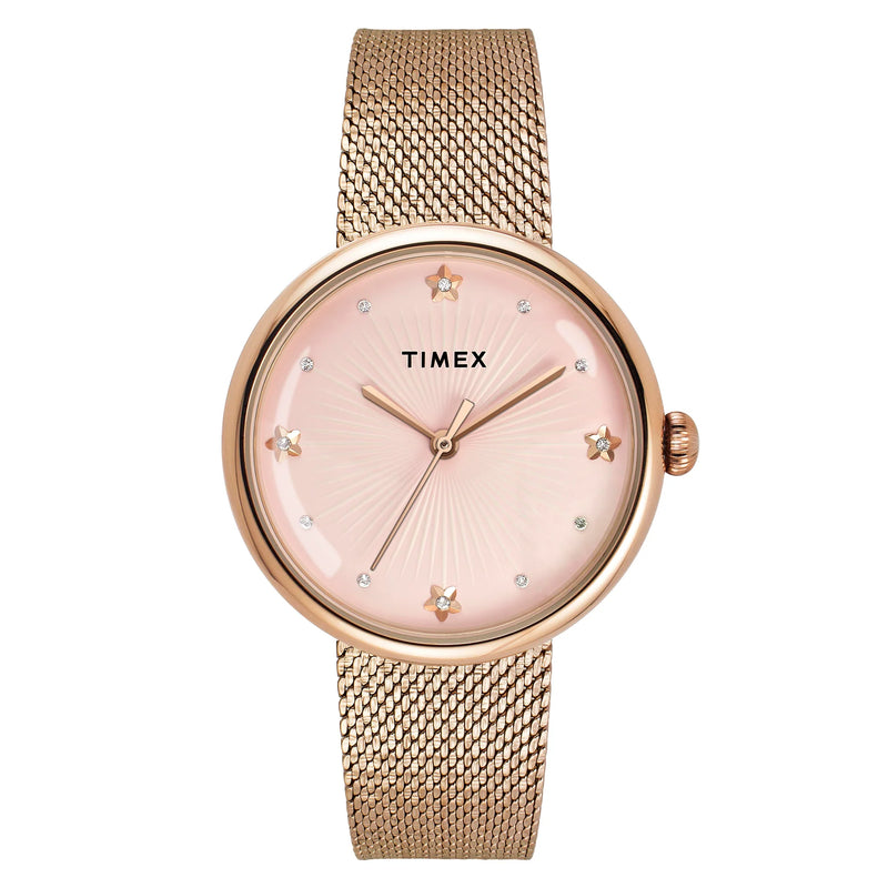 TIMEX Women Pink Round Dial Analog Watch - TWEL19304