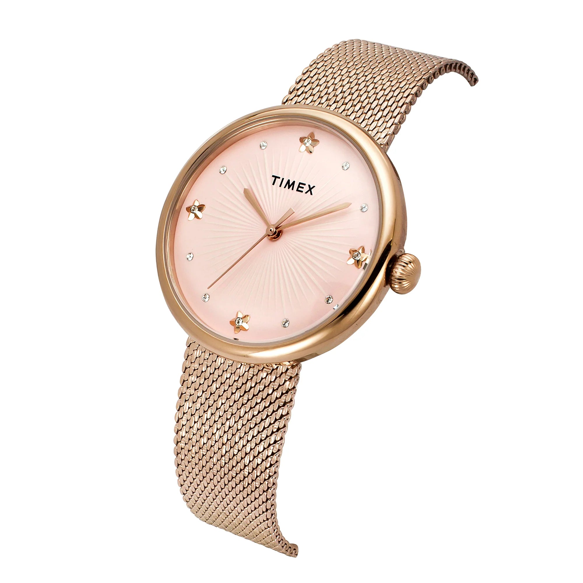 TIMEX Women Pink Round Dial Analog Watch - TWEL19304 - KRISHNA WATCH COMPANY