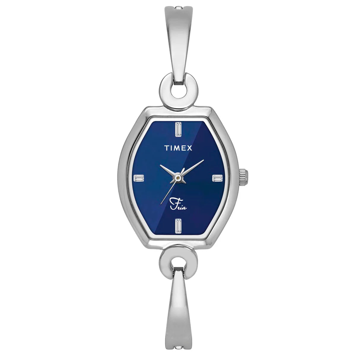 TIMEX Fria Women Blue Tonneau Dial Analog Watch - TWEL19700 - KRISHNA WATCH COMPANY