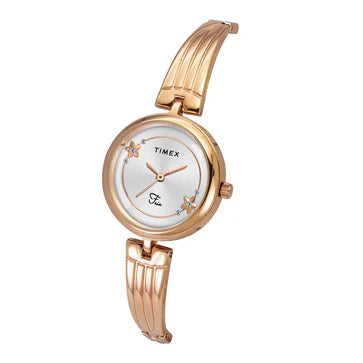 TIMEX Fria Women Silver Round Dial Analog Watch - TWEL19802 - KRISHNA WATCH COMPANY