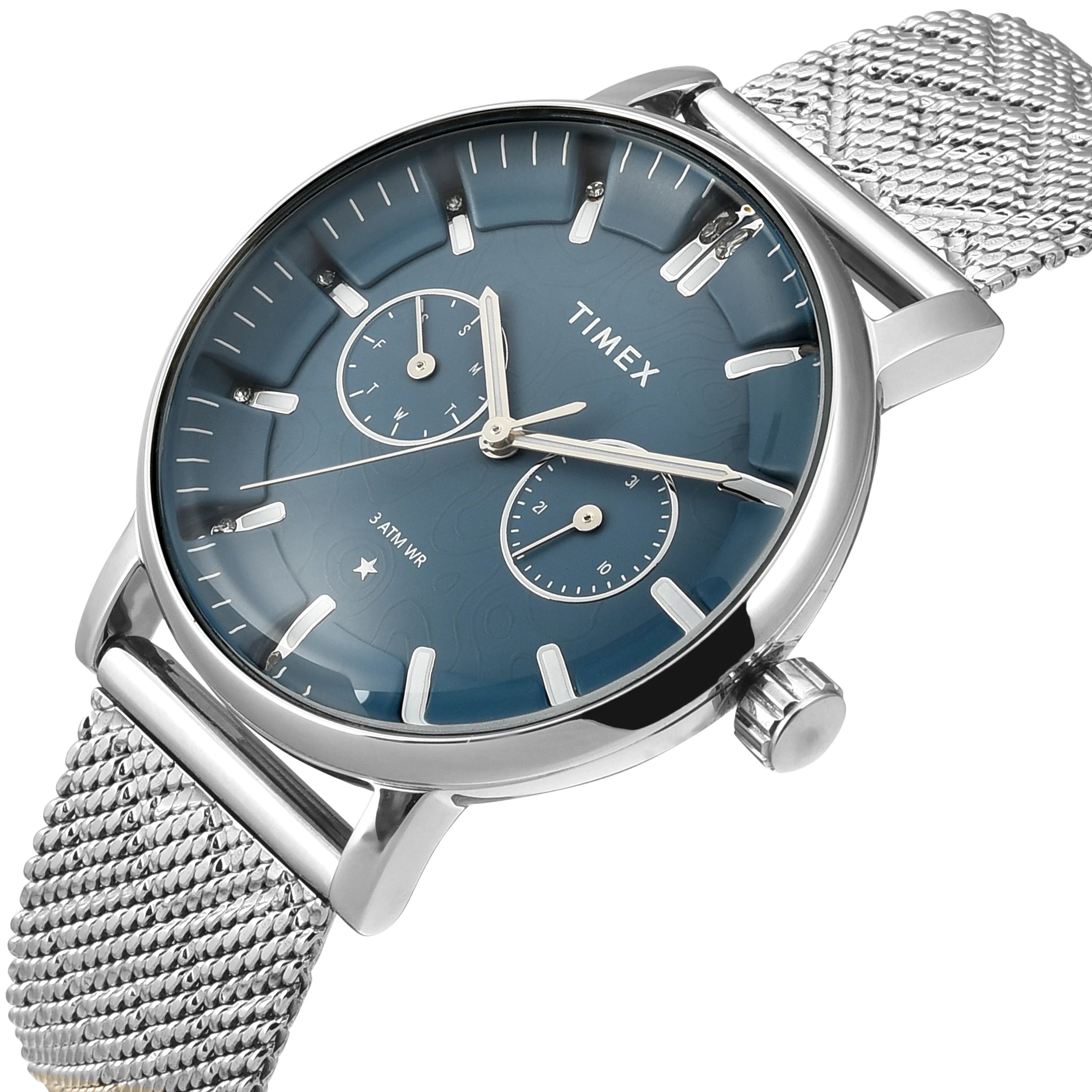 Timex Cosmic Typography Eve Blue Dial Women's Watch - TWEL20301 - KRISHNA WATCH COMPANY