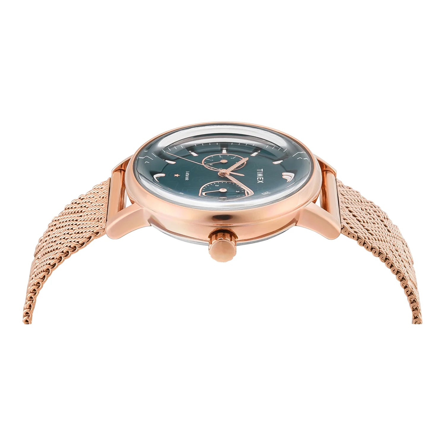 Timex Cosmic Typography Emerald Green Dial Women's Watch - TWEL20302 - KRISHNA WATCH COMPANY