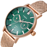 Timex Cosmic Typography Emerald Green Dial Women's Watch - TWEL20302
