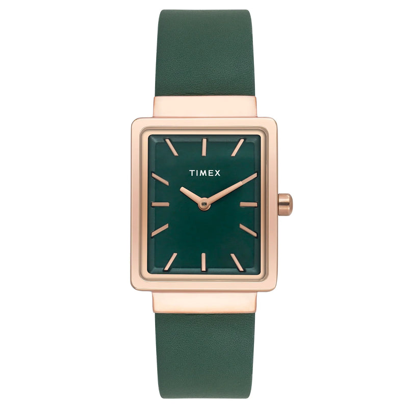 TIMEX Green Rectangle Dial Analog Women's Watch - TWEL20702