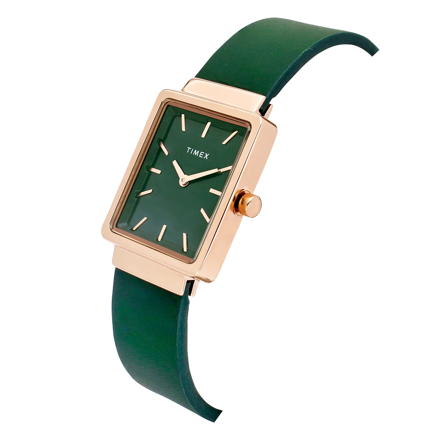 TIMEX Green Rectangle Dial Analog Women's Watch - TWEL20702 - KRISHNA WATCH COMPANY