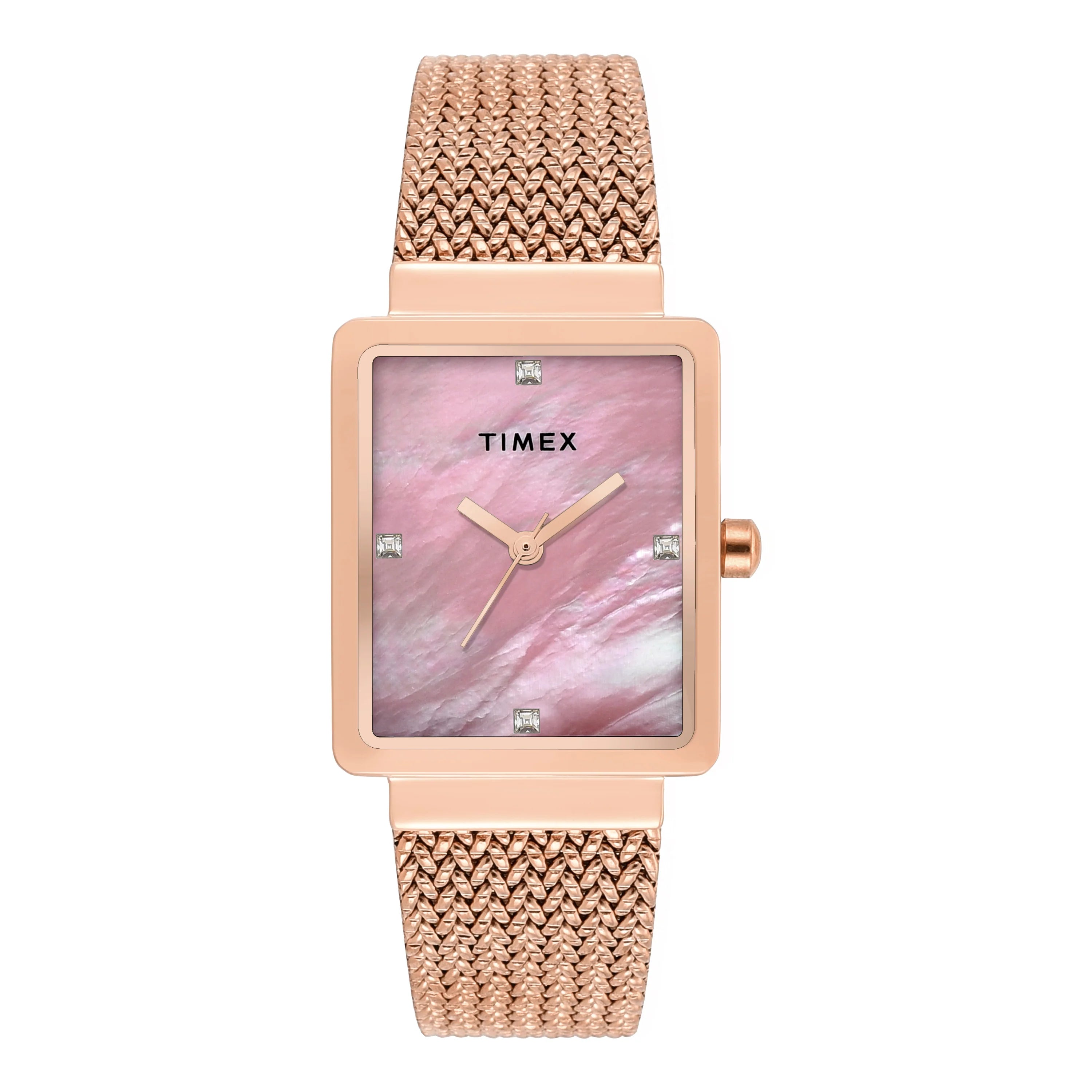 TIMEX Women Mother of Pearl Rectangle Dial Analog Watch - TWEL20704 - KRISHNA WATCH COMPANY