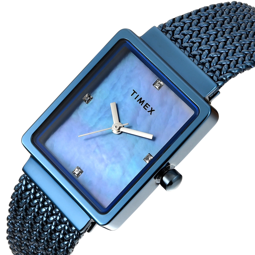 TIMEX Women Mother of Pearl Rectangle Dial Analog Watch - TWEL20705 - KRISHNA WATCH COMPANY