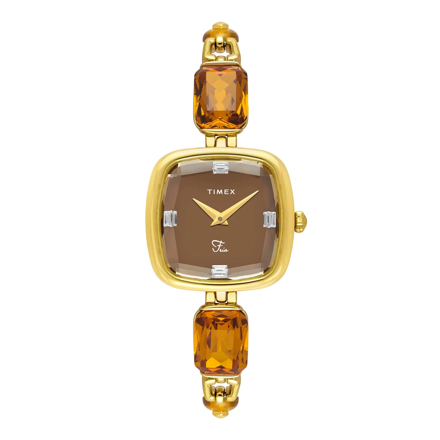 TIMEX Fria Brown Square Dial Analog Women's Watch - TWEL21200 - KRISHNA WATCH COMPANY