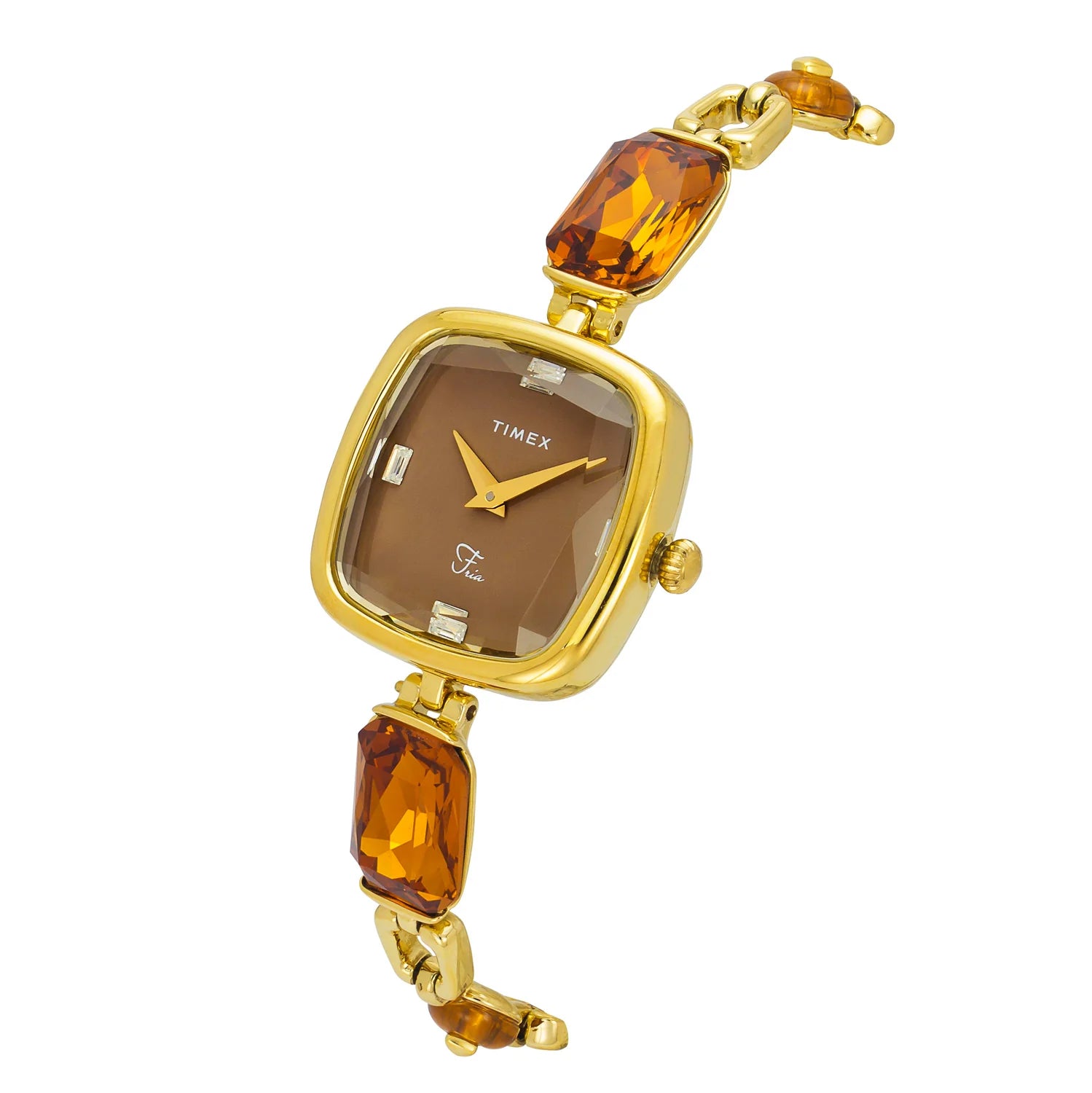 TIMEX Fria Brown Square Dial Analog Women's Watch - TWEL21200 - KRISHNA WATCH COMPANY