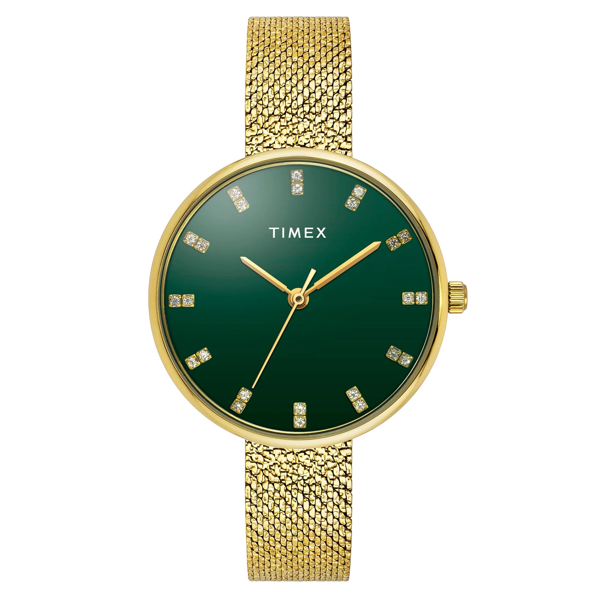TIMEX Women Green Round Dial Analog Watch - TWEL21501 - KRISHNA WATCH COMPANY
