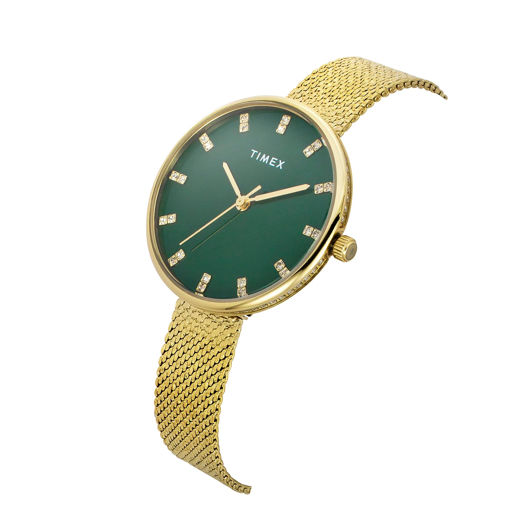 TIMEX Women Green Round Dial Analog Watch - TWEL21501 - KRISHNA WATCH COMPANY