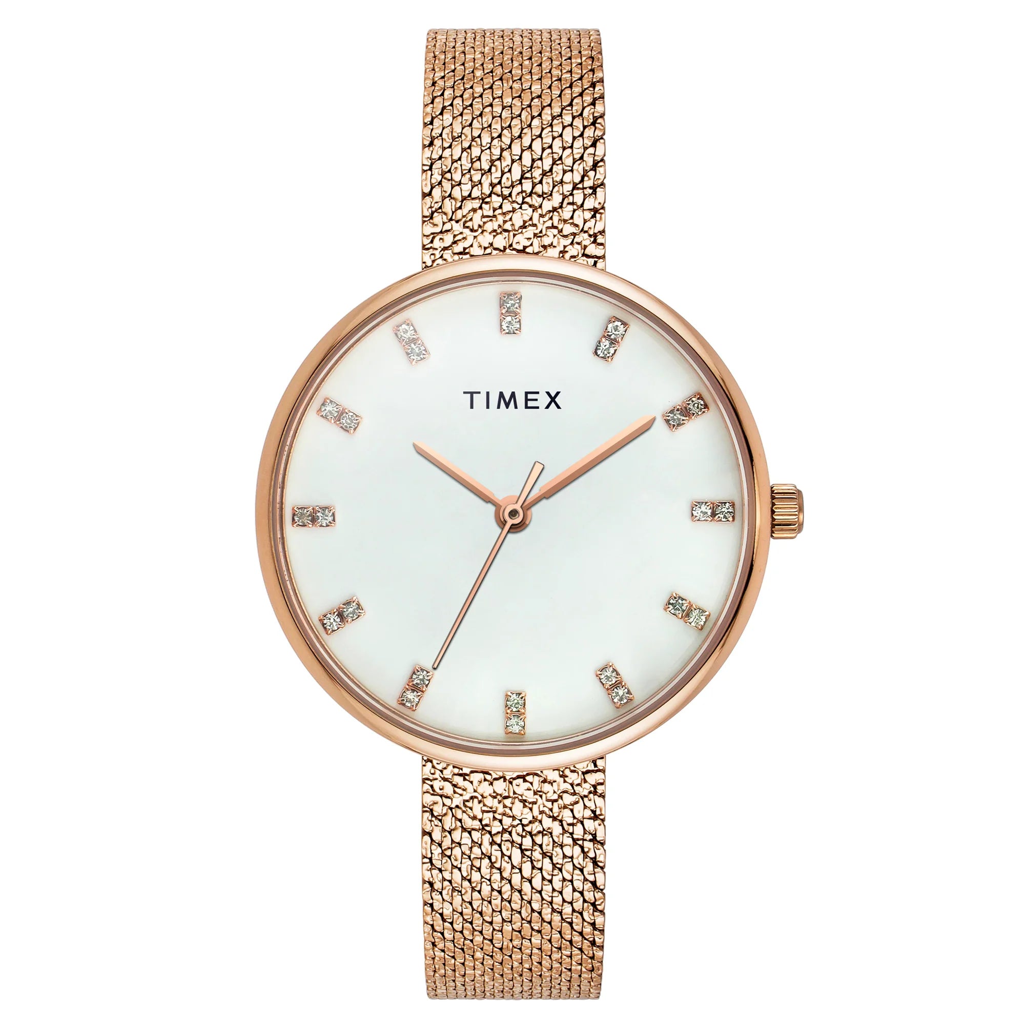 TIMEX Women White Round Dial Analog Watch - TWEL21502 - KRISHNA WATCH COMPANY