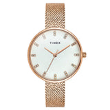 TIMEX Women White Round Dial Analog Watch - TWEL21502