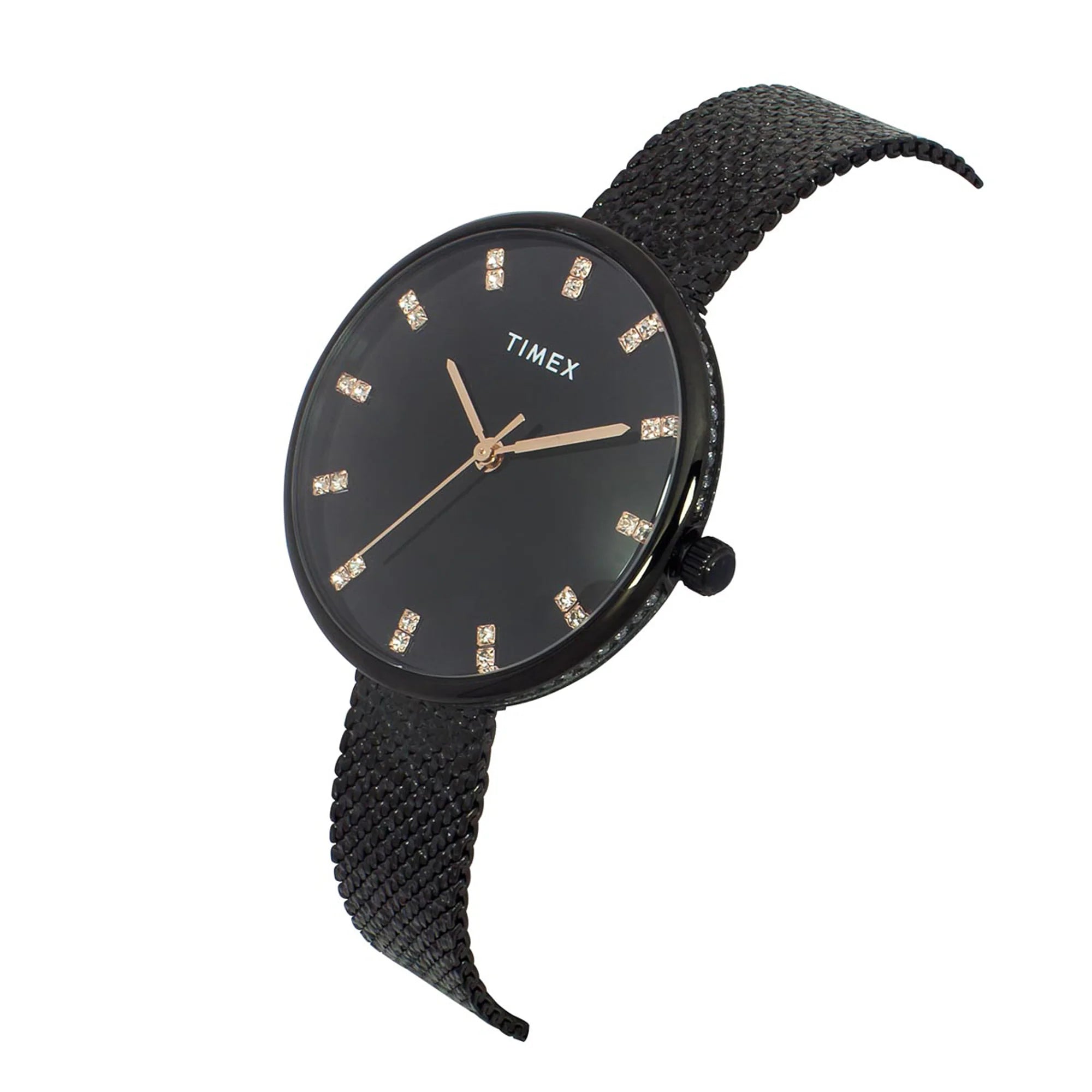 TIMEX Women Black Round Dial Analog Watch - TWEL21503 - KRISHNA WATCH COMPANY
