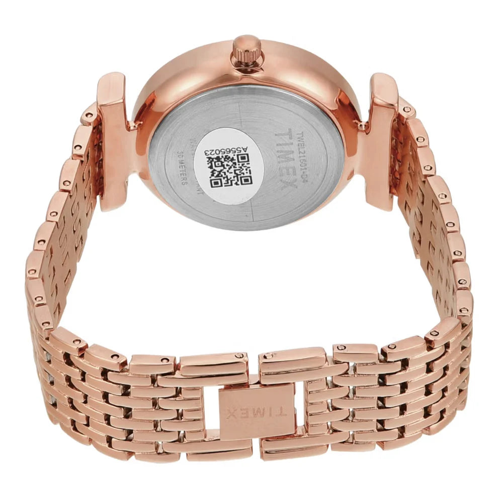 Timex Women Rose Gold Dial Analog Watch - TWEL21601 - KRISHNA WATCH COMPANY