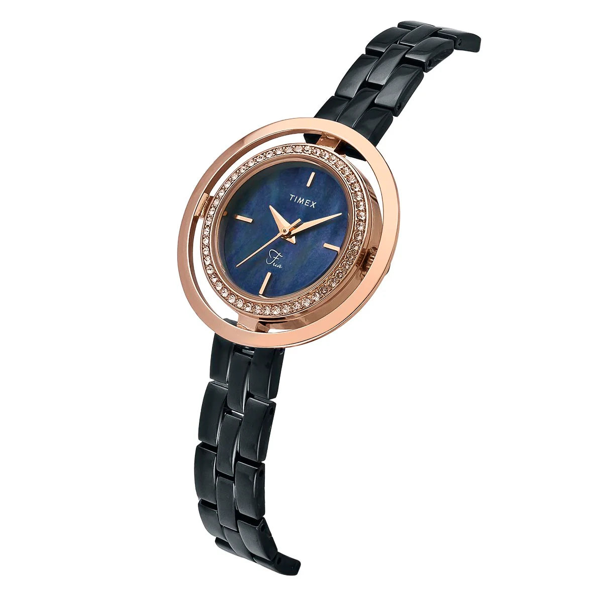 TIMEX Fria Black Round Dial Analog Women's Watch - TWEL24303 - KRISHNA WATCH COMPANY