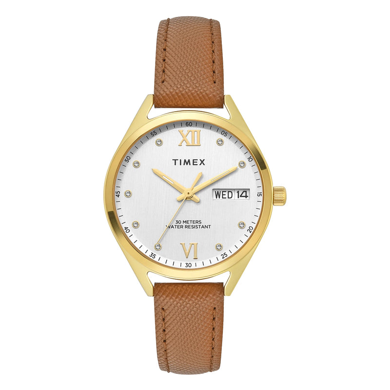 Timex Trendline Round 34mm Silver Dial Analog Women Watch - TWEL26803