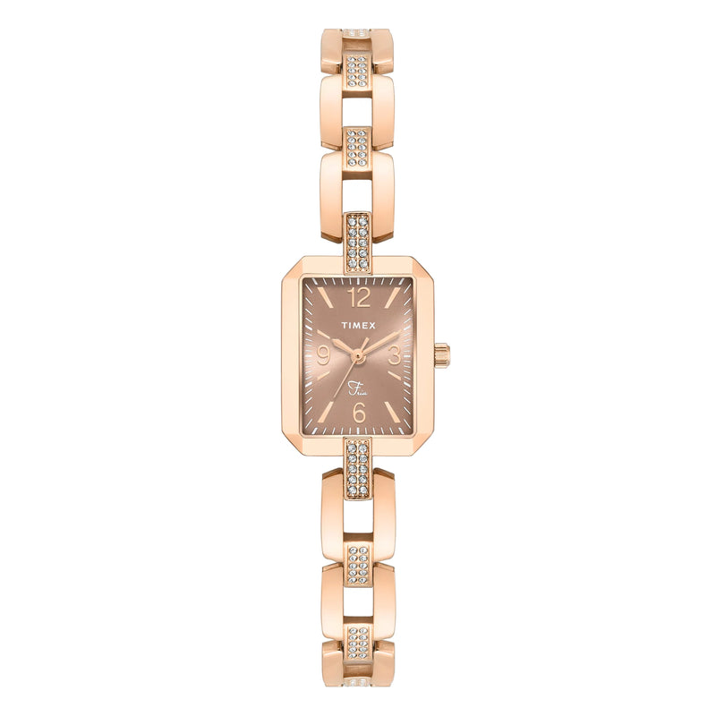 Timex Fria Octagonal 21mm Brown Dial Analog Women Watch - TWEL27901