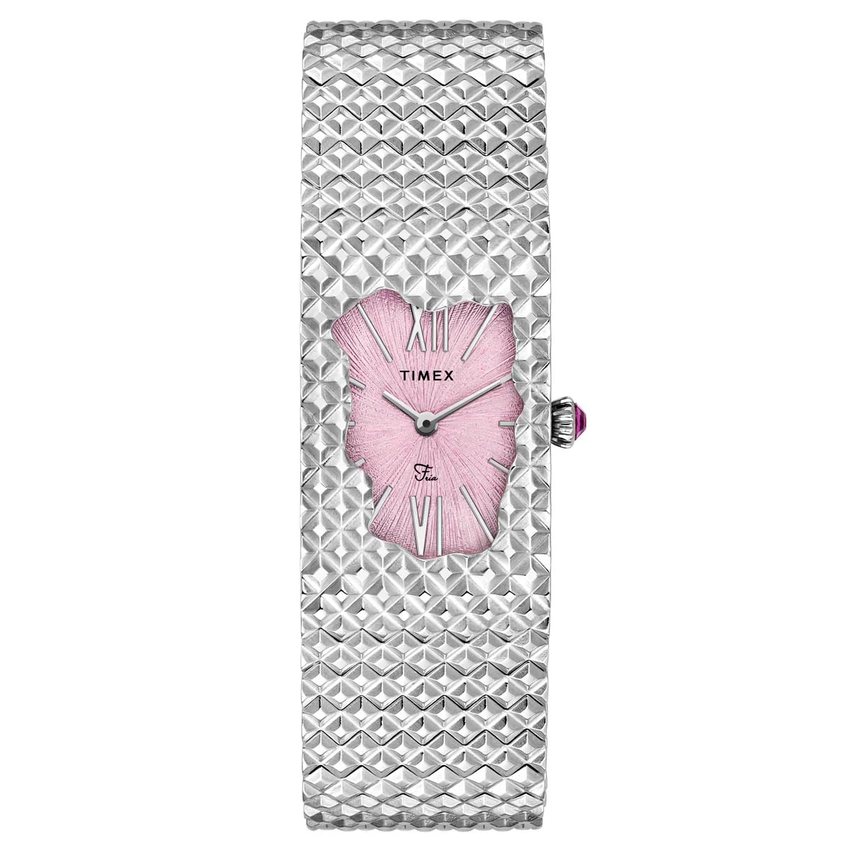 TIMEX Fria Women Pink Rectangle Dial Analog Watch - TWEL77700 - KRISHNA WATCH COMPANY