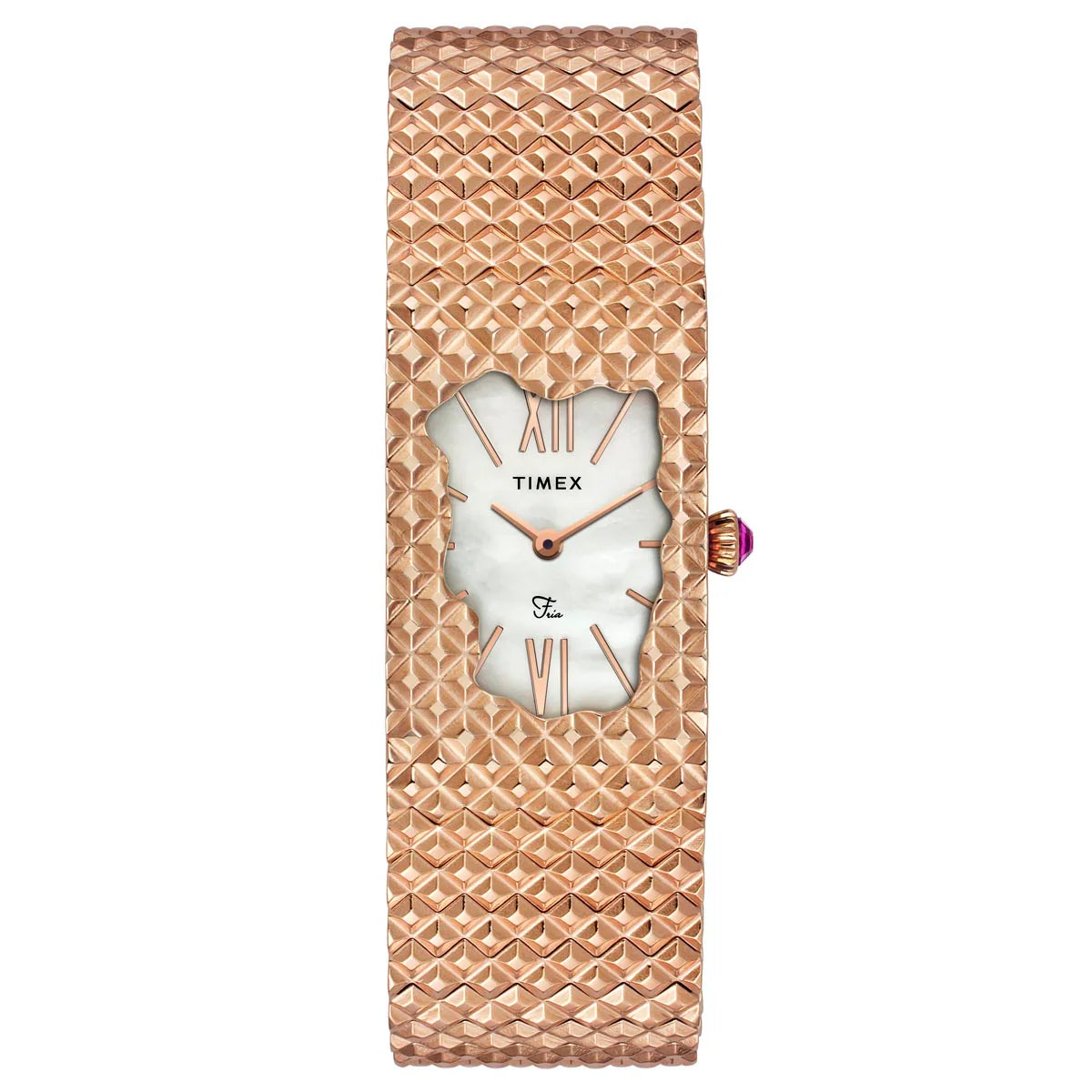TIMEX Fria Women Mother of Pearl White Rectangle Dial Analog Watch - TWEL77702 - KRISHNA WATCH COMPANY