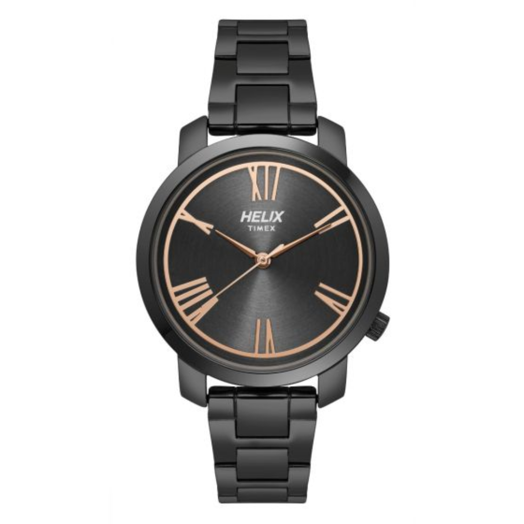 Helix Smart Casual Full Black 36mm Stainless Steel Bracelet Watch TW032HL23 - KRISHNA WATCH COMPANY