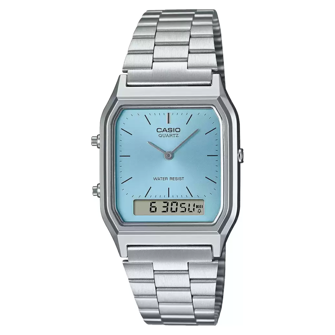 CASIO Vintage Ana-Digi - Unisex watch - AQ230A-2A1MQYDF - AD270 - KRISHNA WATCH COMPANY