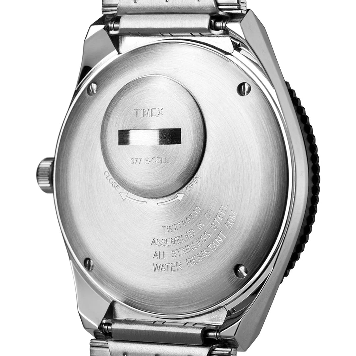 Timex 3 Analog Blue Dial Watch back side