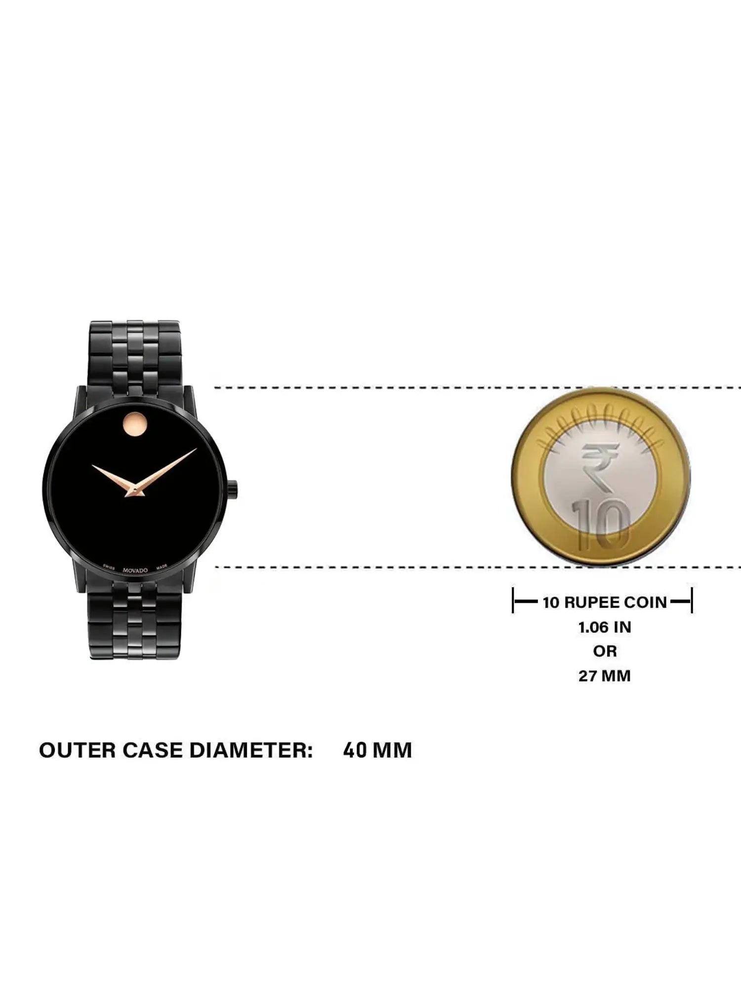 Movado Museum Classic Analog Watch for Men - 0607963 - KRISHNA WATCH COMPANY