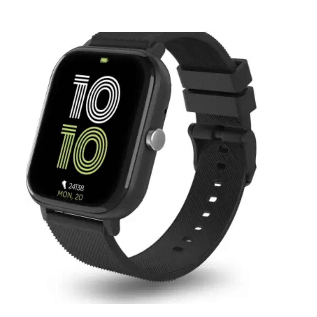 Pebble Prism 1.7"Display With Fitness & Outdoor Activity Black Smartwatch (Black Strap, Regular) - KRISHNA WATCH COMPANY