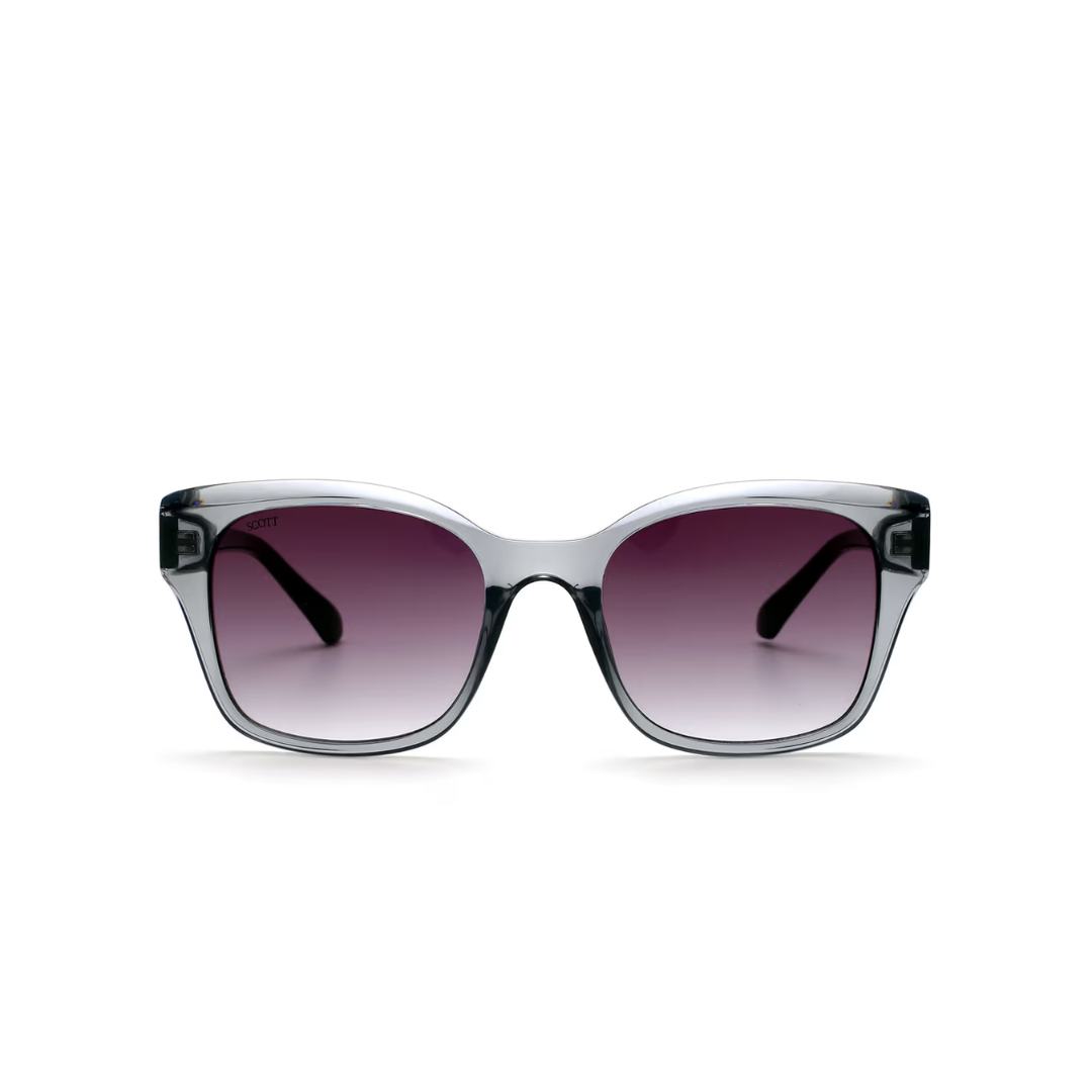 Scott Sunglasses Gradient Grey Lens Fashion Sunglass Crystal Grey Frame SC 2522 C3 - KRISHNA WATCH COMPANY