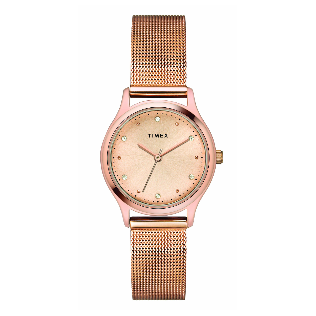 TIMEX CLASSICS WOMEN'S ROSE GOLD DIAL WATCH - TW0TL8710 - KRISHNA WATCH COMPANY