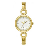 Timex Classic Women's White Dial Round Case 3 Hands Function Watch - TWEL11422