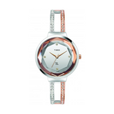 TIMEX FRIA WOMEN'S SILVER DIAL ROUND CASE 3 HANDS FUNCTION WATCH -TWEL13400