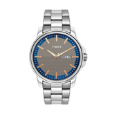 TIMEX FASHION MEN'S GREY DIAL ROUND CASE DAY DATE FUNCTION WATCH -TWEG17213