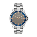 TIMEX FASHION MEN'S GREY DIAL ROUND CASE DAY DATE FUNCTION WATCH -TWEG17213