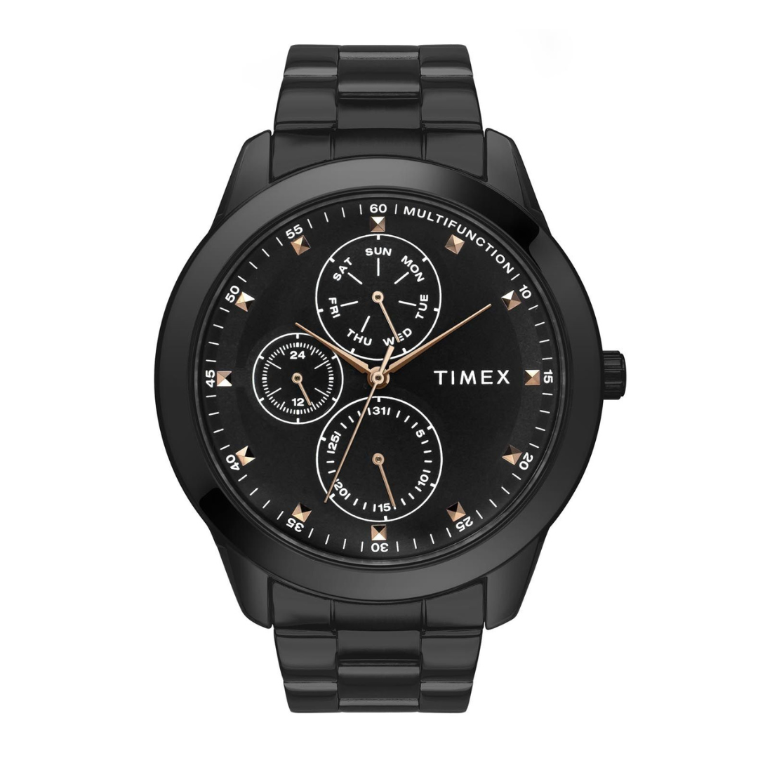 Timex Fashion Men's Black Dial Round Men's Watch - TWEG18502 - KRISHNA WATCH COMPANY