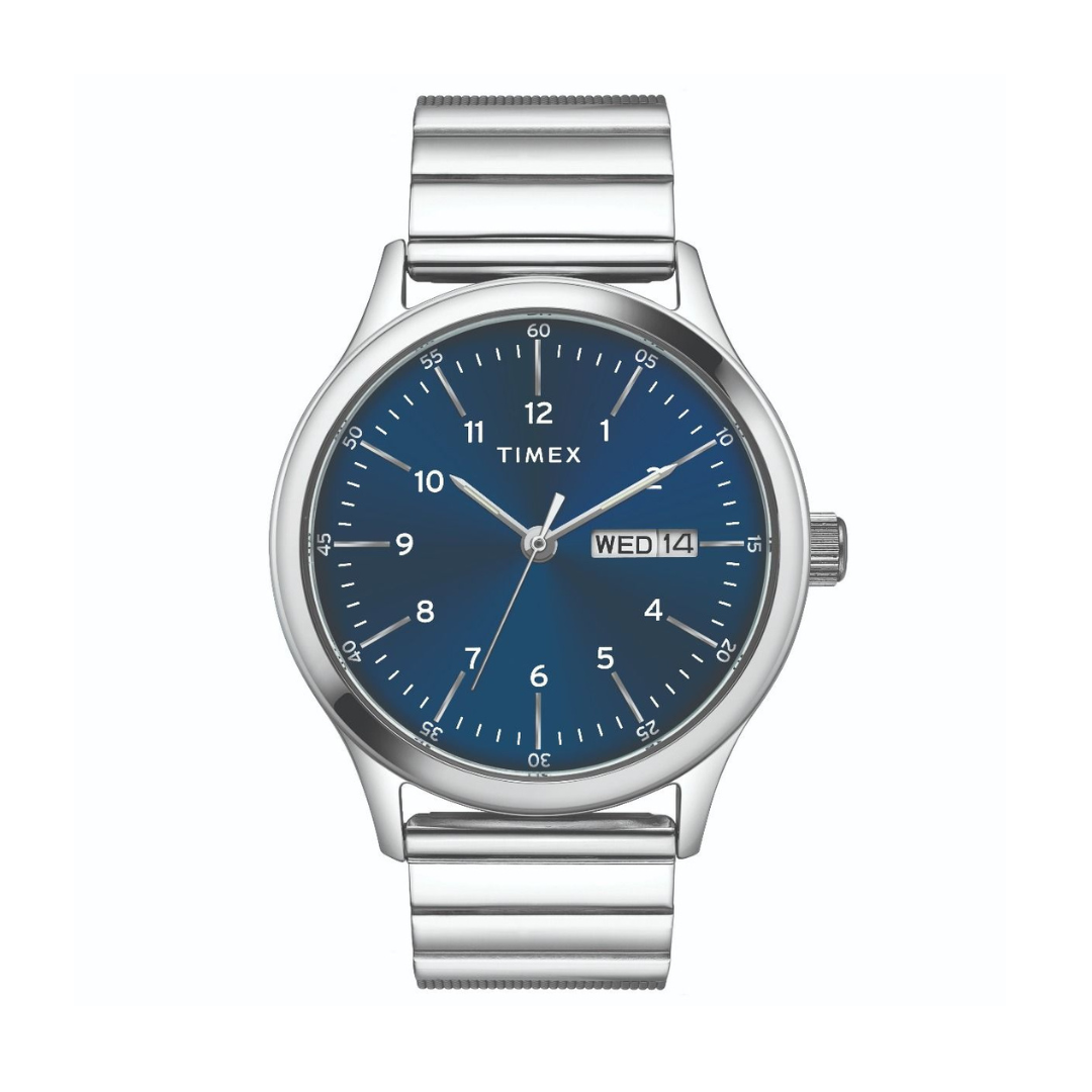 TIMEX FASHION MEN'S BLUE DIAL ROUND CASE DAY DATE FUNCTION WATCH -TWEG19704 - KRISHNA WATCH COMPANY